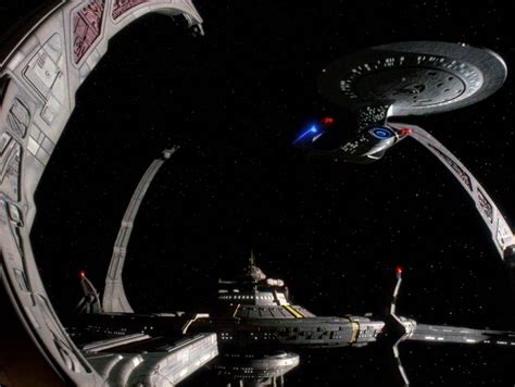 Uss Enterprise D Docked At Deep Space Nine From Tng Season 6 Blu Ray