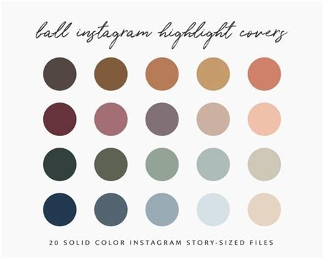 Fall Instagram Story Highlight Covers Autumn Solid Color Insta