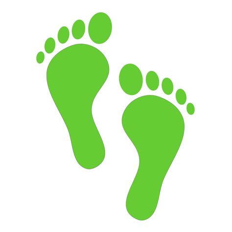 Free Stock Photo Illustration Of Green Footprints Adult Colouring