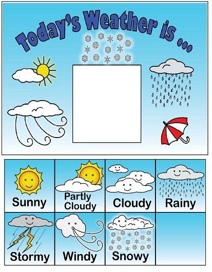 Observe And Keep Track Of The Weather Each Day With This Fun Chart