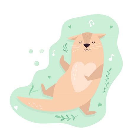 Best Sleeping Otters Illustrations Royalty Free Vector Graphics And Clip