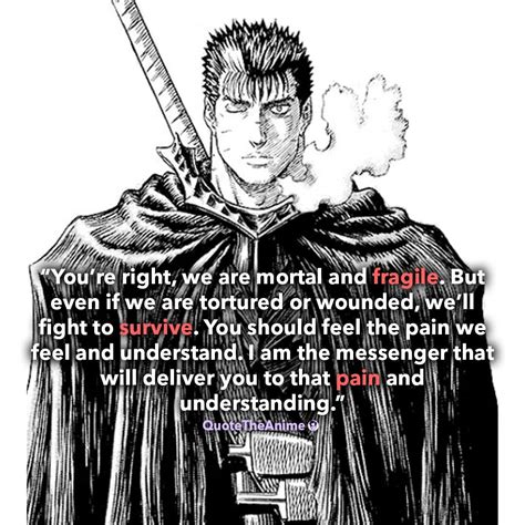 62 Inspirational Guts Quotes From The Berserk Anime Series