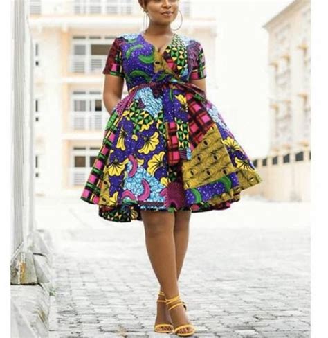 African Clothing For Women Ankara Gown Knee Length African Etsy In 2021 African Dress