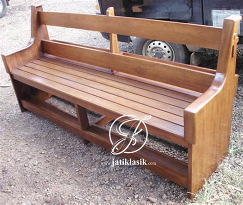 Kayu jati bahan jok/cover : Jual Bangku Panjang Gereja Sederhana Minimalis Kayu Jati ...