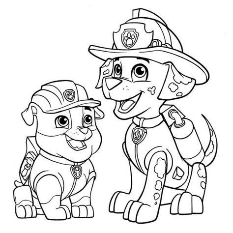 Marshall Paw Patrol 2 Coloring Page - Free Printable Coloring Pages for