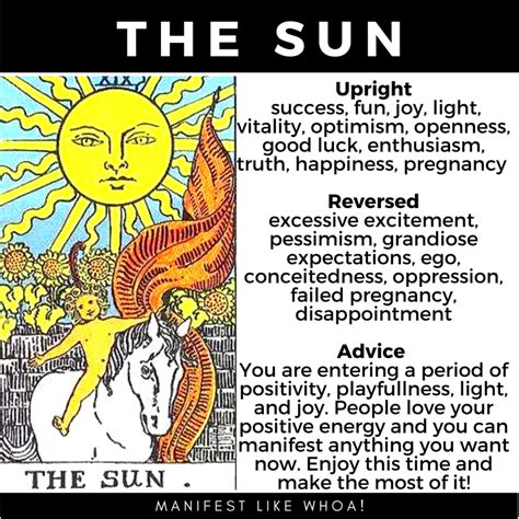 The Sun Tarot Card Guide And Meanings