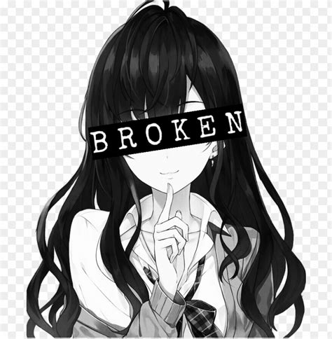 A collection of the top 45 black and white anime wallpapers and backgrounds available for download for free. Sad Broken Aesthetic Wallpapers Anime Girls | Quotes and Wallpaper H