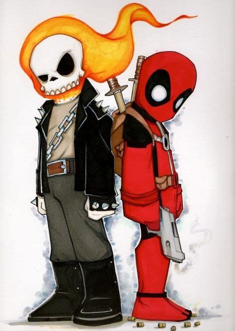 Ghost Rider And Deadpool By Chris Uminga Deadpool Ghost Rider