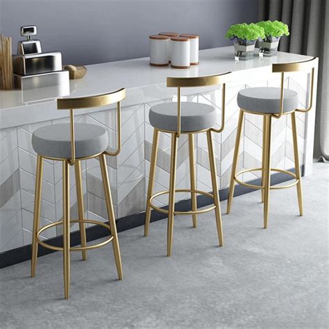 Beautifully formed, the verdi features classic quilted button detailing and a supportive backrest that gently curves around the body for your comfort. Attractive Bar Stool For Home Furniture With Golden, Black ...