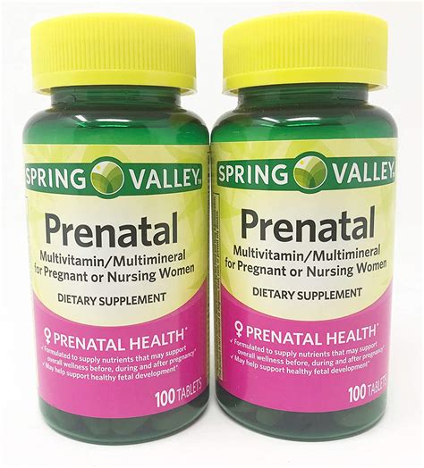 Spring Valley Prenatal Multivitamínico Multimineral Paquete Individual 200