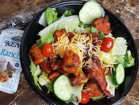 They have no artificial sweeteners, dairy, soy and they are free of corn fiber. Bojangles Low Carb Fast Food - Roast Chicken Bites Salad ...