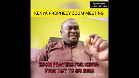 Kenya Prophecy I Saw In A Vision Apostle Fred Youtube
