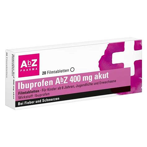 Ibuprofen Abz 400 Mg Akut Filmtabletten 20 St Delmed