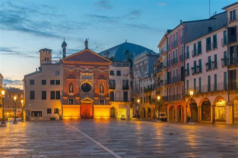 Sunset View Of Piazza Dei Signori Square In The Italian Town Pad Stock Image Image Of Italy