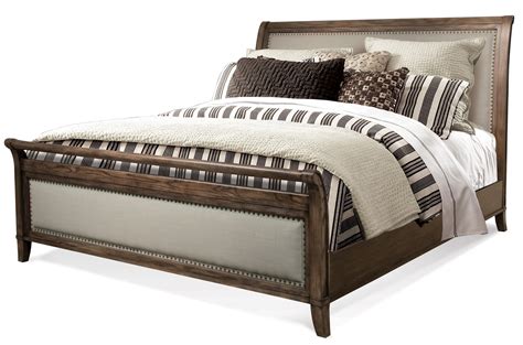 Cal King Sleigh Upholstered Bed By Riverside Furniture Wolf And Gardiner Wolf Furniture