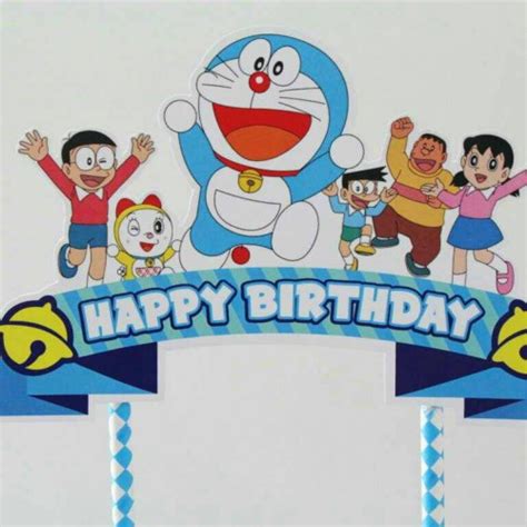 Jual Topper Kue Tart Doraemon Cake Toppers Doraemon Bisa Custom Nama