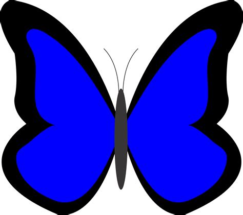 Blue Butterfly Clip Art Clipart Best