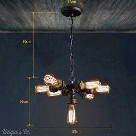Industrial Seven Way Steampunk Pendant Lighting By Unique