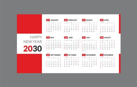 Calendar 2023 2024 2030 Corporate Set Design Template Vector File