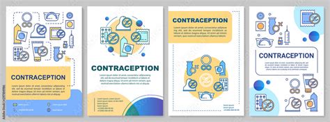 contraception brochure template sti prevention flyer booklet leaflet print cover design