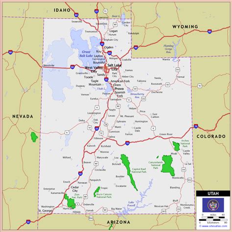 Utah Highway Map Gadgets 2018