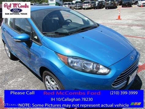 2016 Blue Candy Metallic Ford Fiesta Se Hatchback 114517648 Photo 4