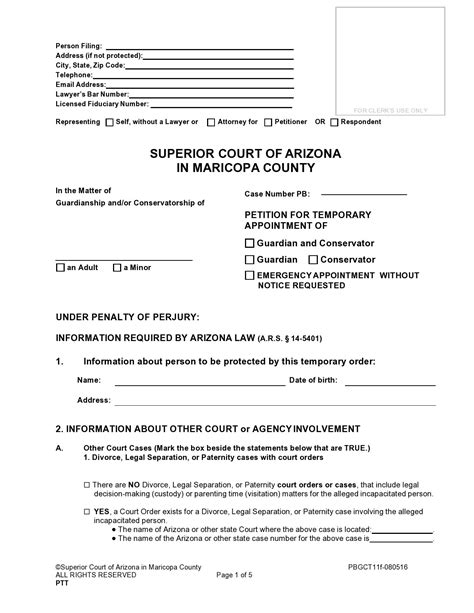 40 Printable Temporary Guardianship Forms All States