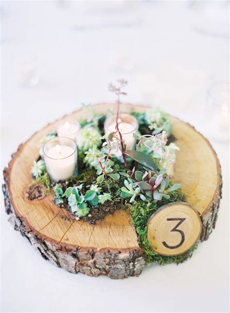 Succulent Moss And Votive Centerpiece Elizabeth Anne Designs The