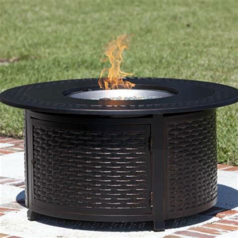 Bellante Woven Gas Fire Pit Outdoor Fireplaces
