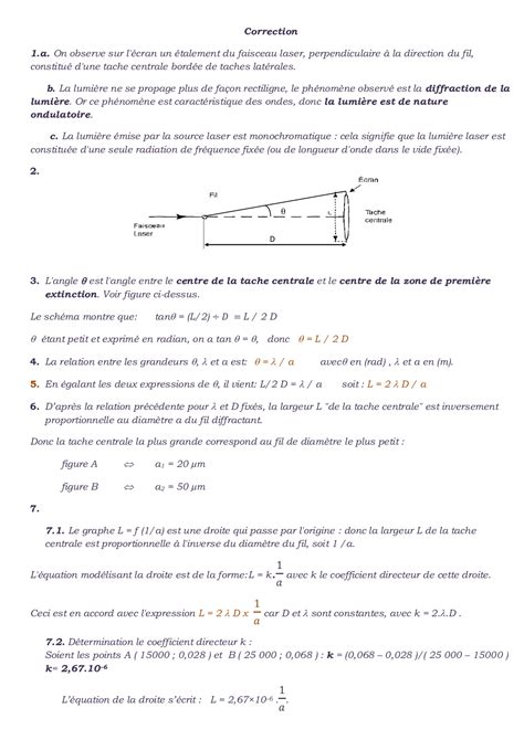 Donner une expression pour la fonction d'onde. Propagation des ondes lumineuses - Corrigé série d'exercices 2 - AlloSchool