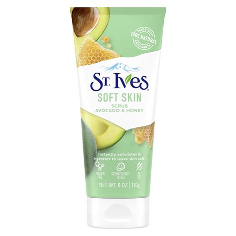 Ives watermelon glowing face moisturizer offers lightweight hydration for combo to oily skin. St.Ives Avocado & Honey Soft Skin Scrub - Shop Body Scrubs ...