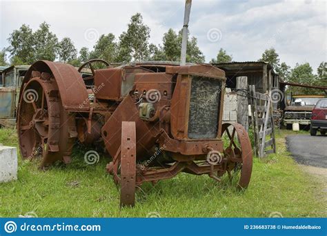 Old Unrestored And Abandoned Tractors Stock Photo Image Of Broken