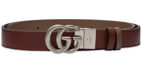 Gucci Leather Gg Interlock Belt In Brown For Men Lyst