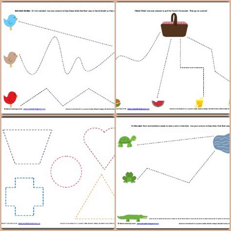Give your preschooler some practice with this fun cutting practice worksheets. Preschool Worksheet Printables: Fine Motor Skills: Cutting Lines, Shapes and Pictures