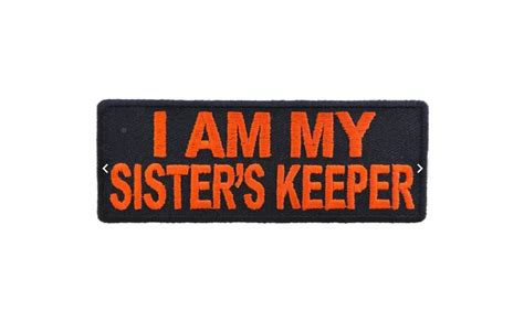 I Am My Sisters Keeper Patch Brass Pole Motorcycle Accessories