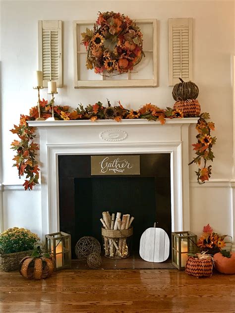 Fall Home Decor Fireplace Mantels