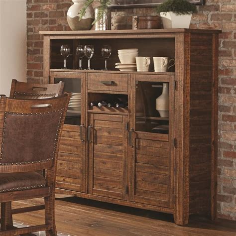Lifestyle Jeff Tall Buffet With Doors Drawers And Wine Storage