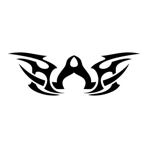 Tribal Wings Tattoo Vector Art  Image Cnc File