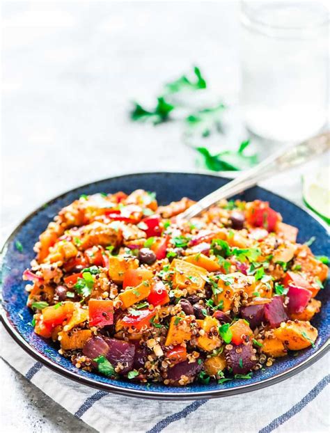 Roasted Sweet Potato Quinoa Black Bean Salad Well Plated By Erin