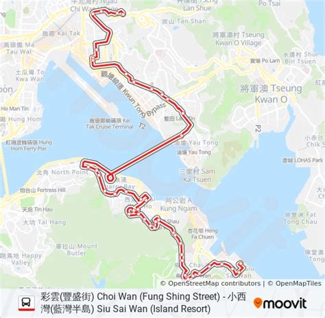 606 Route Schedules Stops And Maps 小西灣藍灣半島 Siu Sai Wan Island