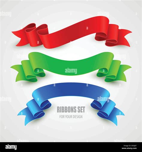 Set Of Color Vector Ribbons Eps 10 Stock Vector Image And Art Alamy