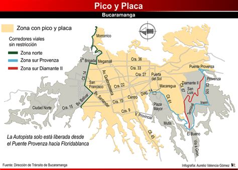 Pico y placa en bucaramanga desde el mes de octubre hasta diciembre de 2020: Estas son las zonas sin Pico y Placa en Bucaramanga ...