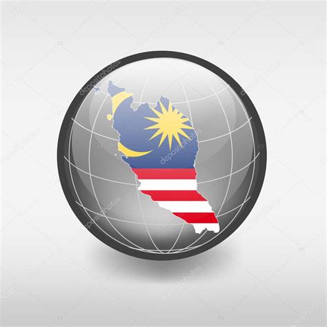 Map Of Malaysia In The Globe — Stock Vector © Zaharch2 9668812