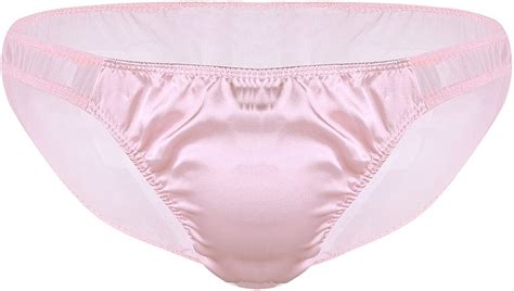 Chictry Men S Sissy Pouch Satin Panties Mesh See Through Briefs Thong Lingerie Ebay