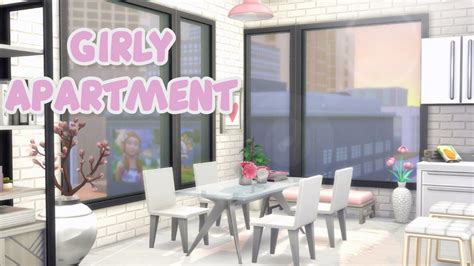 Modern Girly Apartment Sims 4 No Cc Sims 4 Stop Motion Build Youtube