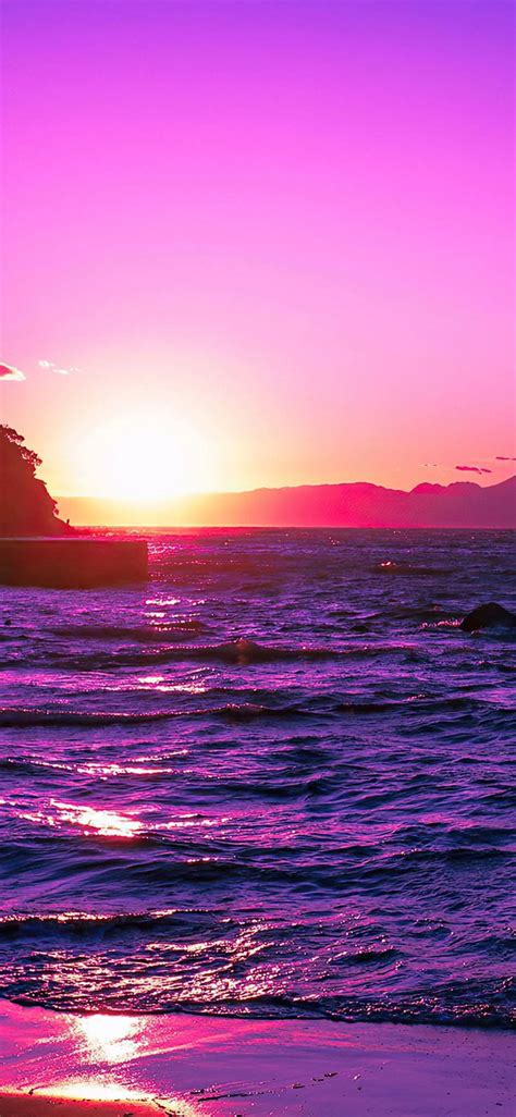 Download Pink Sunset Iphone Wallpaper