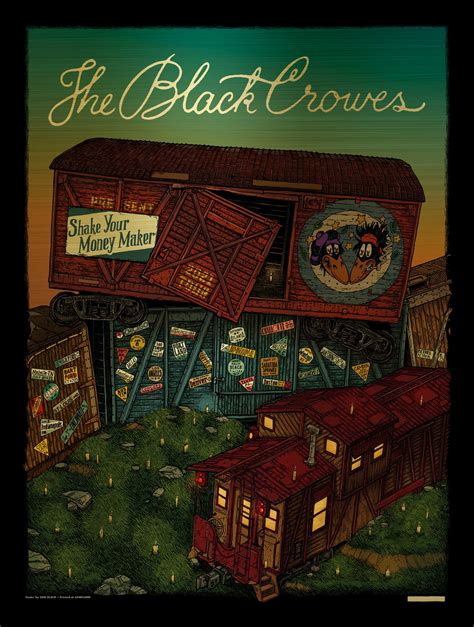 The Black Crowes Shake Your Money Maker 2021 Tour • Le Official Poster 18 X 24 Landland