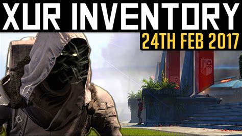 Destiny Xur Location And Inventory 24th February 2017 Xur Exotics