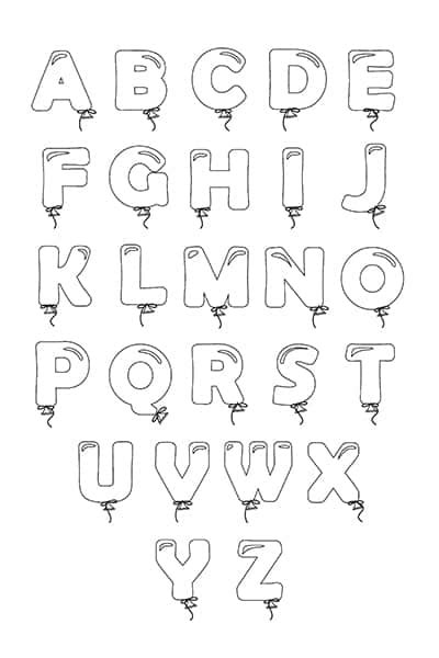 Printable Bubble Letters Balloon Letters Set Freebie Finding Mom