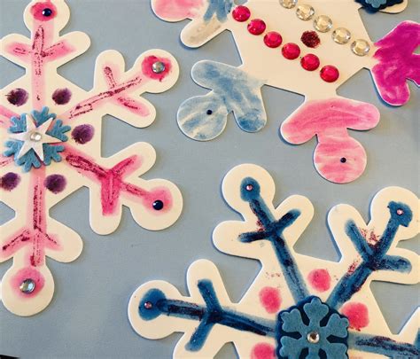 Easy Foam Snowflake Craft For Kids Glitter On A Dime